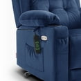 thumbnail image 2 of MCombo Small Triple Motor Power Lift Recliner Chair for Petite Elderly, Adjustable Headrest, Infinite Position, Fabric(Navy Blue), 2 of 8