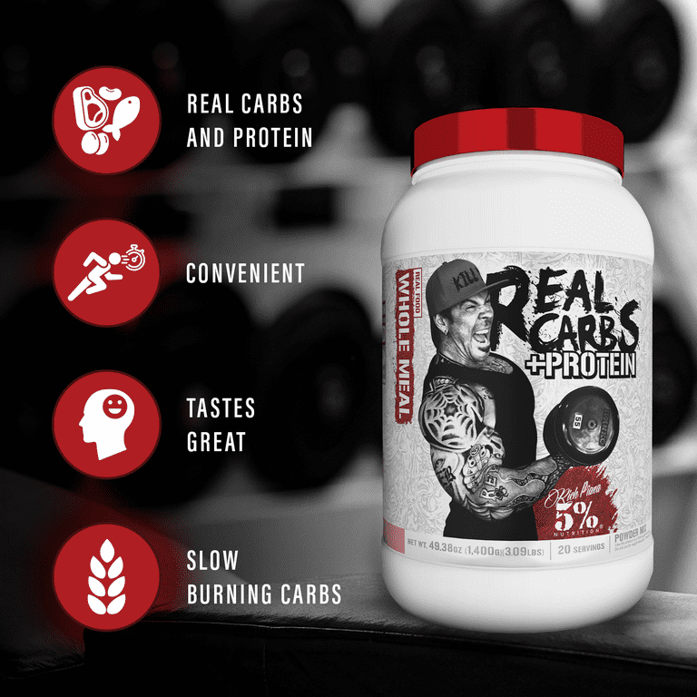 5% Nutrition Rich Piana Real Carbs + Protein | Clean Mass Gainer