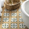 thumbnail image 6 of 10Pcs Geometric Wood Pattern Peel and Stick Floor Tiles， 12x12in Covers 10 Sq. Ft. SelfAdhesive DIY Vinyl Flooring， Removable Waterproof Sticker for Bathroom， Kitchen， Living Room， Staircase, 6 of 8