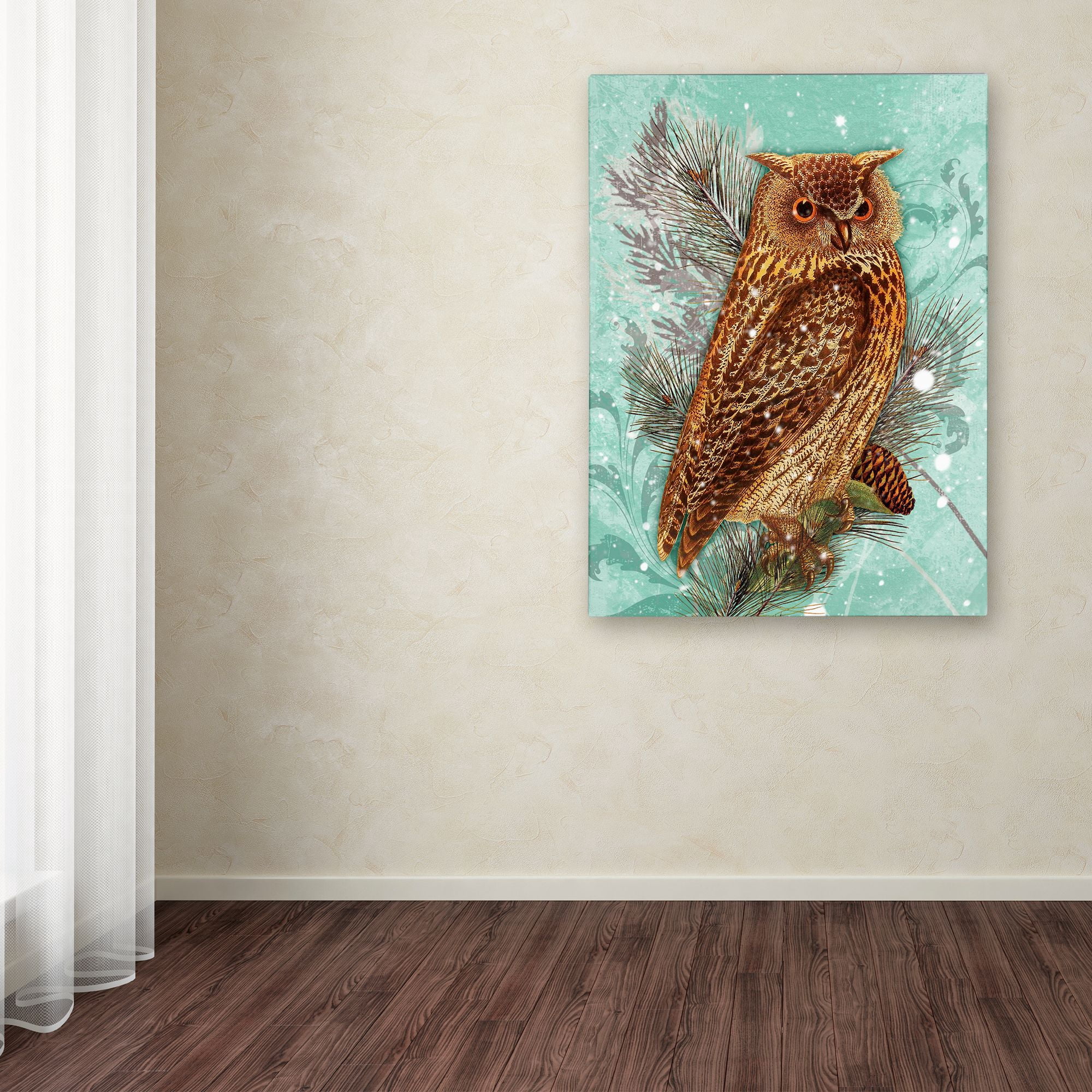 Trademark Fine Art 'Snowy Owl' Canvas Art by Tina Lavoie