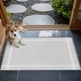 thumbnail image 4 of 2x3 Door Mat Rug, Pure Light Grey Non-Skid Rubber Backing Large Rectangle Rugs - Living Room Bedroom Home Office, Simple Solid Color Indoor Floor Mat Carpets Washable Rug, 4 of 9