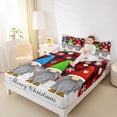 thumbnail image 4 of Homewish Merry Christmas Queen Sheet Sets,Kawaii Xmas Gnome Flat Sheet,Colorul Christmas Hat Queen Fitted Sheet For Boys Teens,Breathable Home Decor,4-Piece, 4 of 7