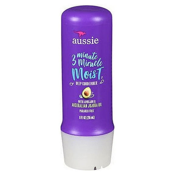 Aussie Moist 3 Minute Miracle Deep Condition & Paraben Free 8 oz, 3-Pack