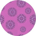 thumbnail image 1 of Ahgly Company Tapis d'Intérieur Rond Lavable en Machine Transitionnel Violet Héliotrope, 7 Pieds Rond, 1 of 7