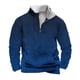 thumbnail image 2 of Sudadera sin capucha para hombre, informal, a la moda, con cuello alto, estampado de calaveras, cremallera, jersey de manga larga, blusa de poliéster para hombre, 2 of 5