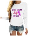 thumbnail image 3 of Women Multiple Color Exquisite Comfortable Young Printing Long Sleeve Polyester Top Blouse Shirt(White,S), 3 of 6