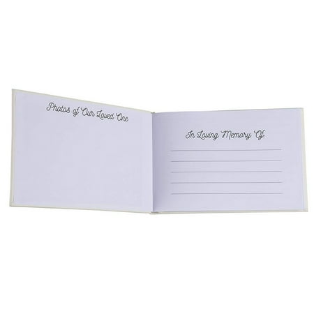 guest foil keepsake remembrance inches gold funeral condolence registration loving celebration memory memorial walmart