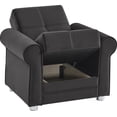 thumbnail image 3 of Ottomanson Convertible Accent Armchair with Hidden Storage, Firm Comfort Seating, Black, 3 of 5