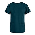 thumbnail image 3 of POROPL Scrubs for Women Plus Size V-Neck Short Sleeve,2 Pocket Comfortable Scrub Tops Size L-5XL, 3 of 5