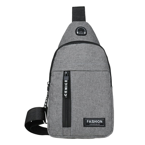 UHUYA Sling Bag Crossbody Backpack for Men Travel Backpack Multipurpose Cross Body Chest Bag Unisex Shoulder Bag Hiking Chest Bag Daypack, Gray D