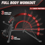 Weight Bench Press, Adjustable Workout Benches for Home Gym Dumbbell Exercise, 800 LB Stable Incline Decline Bench for Full Body Workout, 2 Sec Fast Folding Strength Training Sit up Bench
