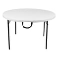 thumbnail image 1 of mesa redonda plegable 121.8 x 73.6 cm blanco polietileno, 1 of 5