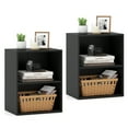 thumbnail image 1 of Gymax 2PCS 2-Cube Bookcase w/ 5-Position Adjustable Shelf Anti-Toppling Kits for Study Black, 1 of 10