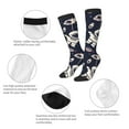 thumbnail image 4 of Picia Women Crew Soft Moisture-wicking Socks Cartoon Spaceship Pattern Design Cotton Socks, One Size fit All, 4 of 9