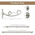 thumbnail image 3 of Modern Double Curtain Rods, Matte Nickel Curtain Rod 72-144 Inch Length Drapery Rods with Simple Decorative End Caps 1 Inch Front and 5/8 Inch Diameter Back Dual Curtain Rod Telescoping Window Rods, 3 of 7