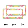 thumbnail image 3 of A Pair Of License Plate Frame Sunscreen Corrosion Resistant Rust 12.3×6.3in With Accessories Suitable For Any Car Tie-Dye Pattern Bright Colors (2), 3 of 8