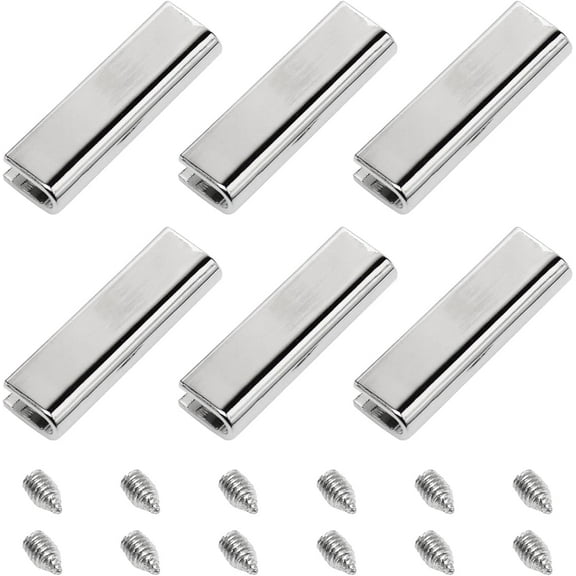 6 Sets 18PCS Belt Tip with Screw Belt Buckle End Tip 1.3 Inch Webbing Tip Strap End Caps with Iron Screws