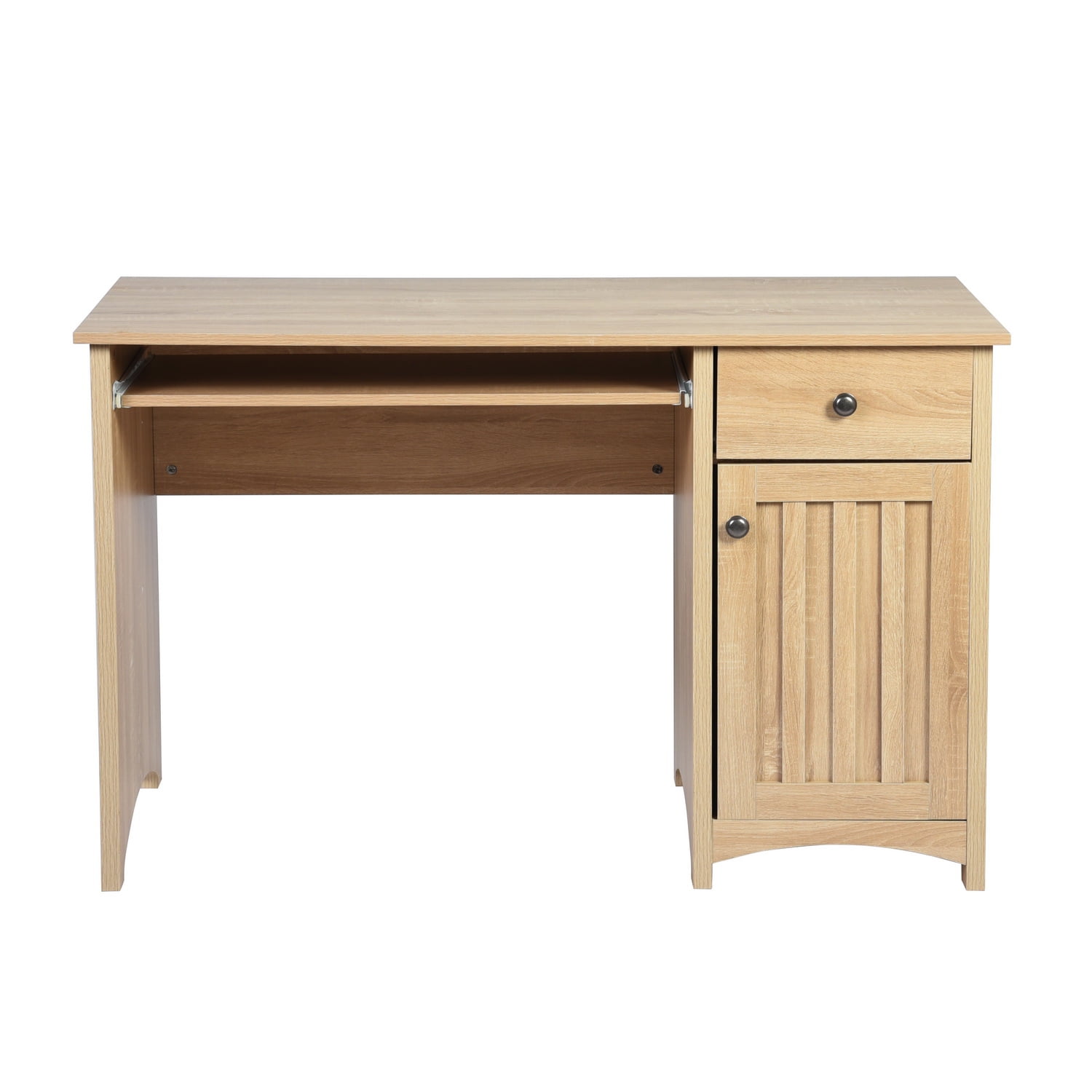 Houseinbox Farmhouse Computer Desk with Keyboard Tray and OAK