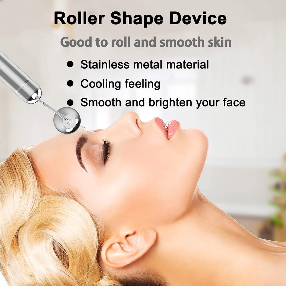 3-in-1 Stainless Steel Face Massager Set, Electric Facial Roller for Face, Eyes, Nose, Neck & Body