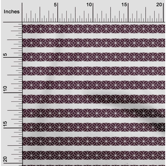 oneOone Georgette Viscose Wine Fabric Diamond Geometric Fabric For Sewing Printed Craft Fabric By The Yard 42 Inch Wide