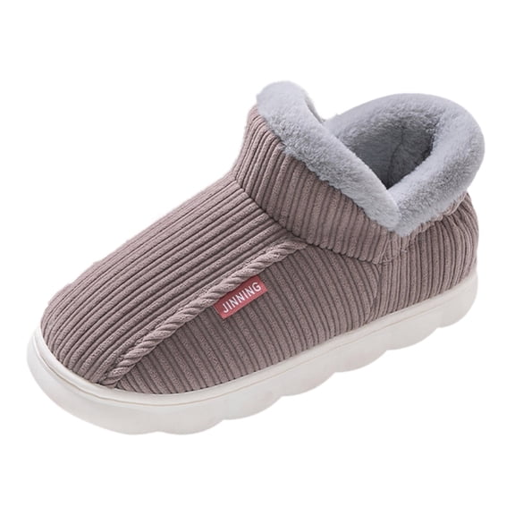 Ediodpoh Modèles pour Hommes et Femmes de Pantoufles en Cott on Ensemble d'Hiver avec Chaussures en Cott on Maison Intérieur Épaissies Chaudes Pantoufles en Cott on Pantoufles pour Dames Café 9