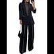 thumbnail image 2 of Conjunto de Traje Elegante de Dos Piezas para Mujer, Chaqueta Informal de Negocios de Gran Tamaño, Pantalones de Trabajo de Pierna , para Otoño y . Negro L, 2 of 10