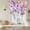 MediumPurple, variant on Farmhouse Flowers Balloon Curtains for Bedroom/Front Door/Bathroom, Spring Watercolor Purple Pink Floral Beige Tie Up Curtains 63 Inch Length Kitchen Curtains Shades for Windows 46"x63"