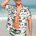 thumbnail image 5 of Lsque Camping Caravan 2 pattern Hawaiian Shirt for Men, Unisex Summer Beach Casual Short Sleeve Button Down Shirts-Small, 5 of 9