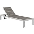 thumbnail image 2 of Modway Chaises Longues de Patio en Aluminium Shore Argent/gris (Ensemble de 2), 2 of 5