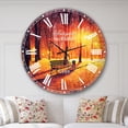 thumbnail image 2 of Designart Horloge Murale 'Benches Couvertes de Neige d'Hiver' Style Français, 2 of 6