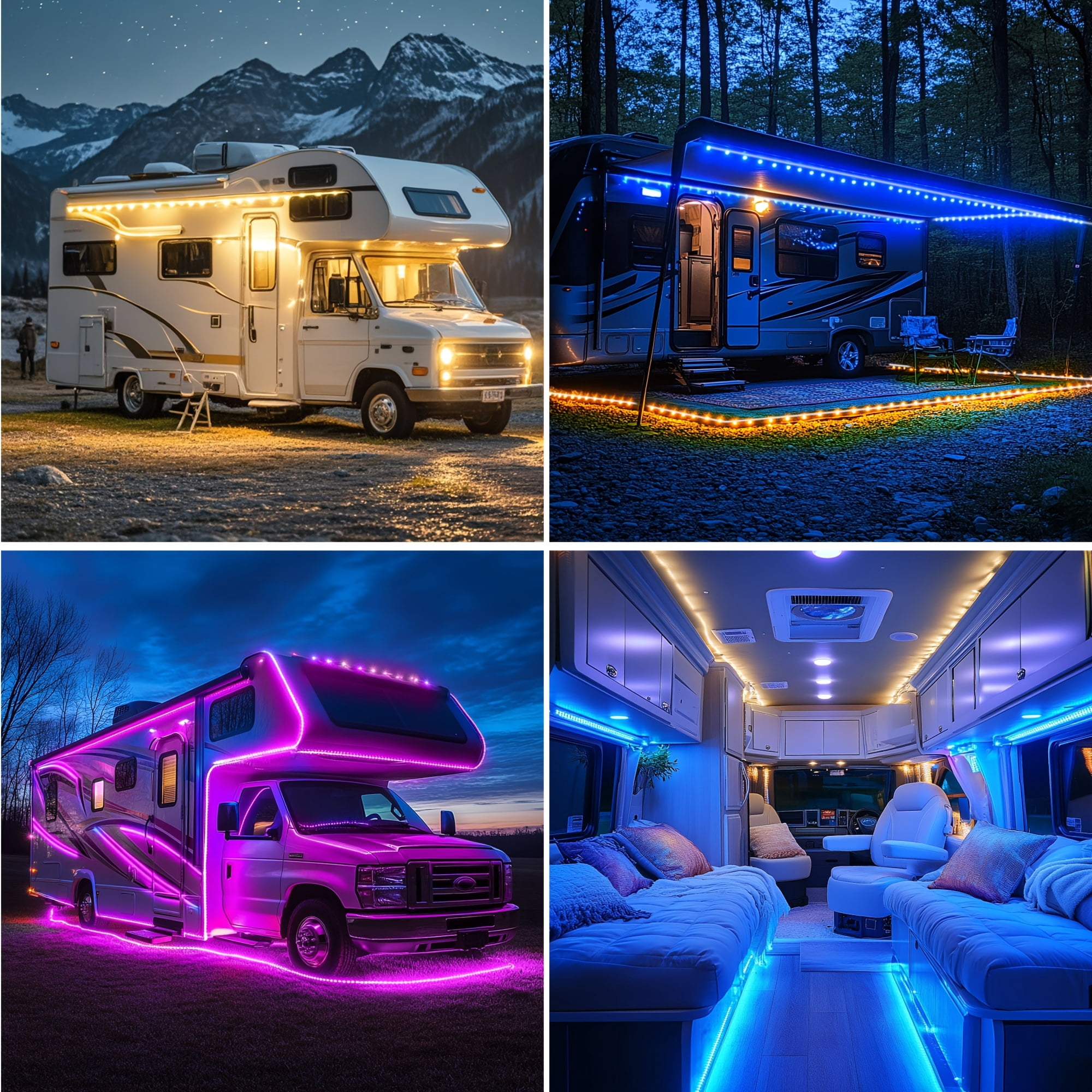 DOLIZU Led Strip Lights, 20ft Light Strips with App Control Remote, 5050 RGB Led Lights for Bedroom, Music Sync Color Changing Lights for Room Party, Suitable for RV decoration.