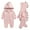 Pink-A, variant on Toddler Baby Hooded Jumpsuit Cartoon Dinosaur Long Sleeve Jumpsuit Sleepwear Overall Pajamas Bodysuits Outfits for Girls Boys 6-12 Months