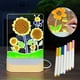 thumbnail image 1 of Pizarra luminosa LED | Tableta de escritura reutilizable con soporte | Pizarra luminosa portátil para dibujar y practicar | Superficie acrílica | Alimentación por USB | Incluye 7 rotuladores de color, 1 of 6