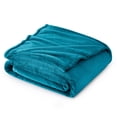thumbnail image 1 of Manta polar para cama, tamaño doble, color verde azulado, 300 g/m², ligera, 1 of 7