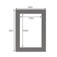 thumbnail image 3 of Charcoal Acid Free 10x12 Picture Frame Mats with White Core Bevel Cut for 8x10 Pictures - Fits, 3 of 3