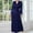 Navy, variant on JUSLIO Womens Nightgown Solid Nightgown Sleep Dress Long Sleeve Loungewear Classic Collar Robes Lace Simulated Silk Pajama Nightgowns Sleepwear