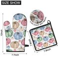 thumbnail image 6 of Colorful Fall Pumpkins Pattern Kitchen Oven Mitt and Pot Holder Sets 2 Pcs for Baking, Cooking and Grilling, Heat Resistant Up To 392 °F, 6 of 7
