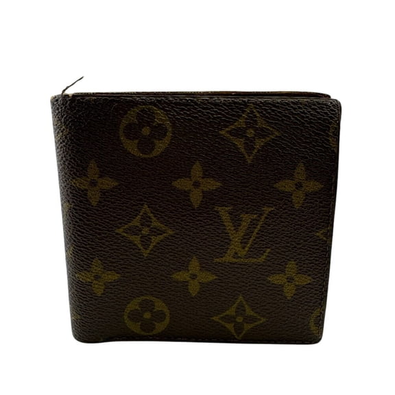 Pre-Owned LOUIS VUITTON Louis Vuitton Monogram Coin Case Bifold Wallet Brown Men's