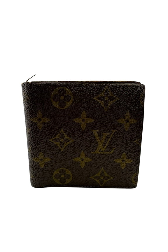 Pre-Owned LOUIS VUITTON Louis Vuitton Monogram Coin Case Bifold Wallet Brown Men's