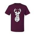 thumbnail image 2 of Deer Rose Animal Lover Men's Graphic T-Shirt, Maroon, 4XL, 2 of 3