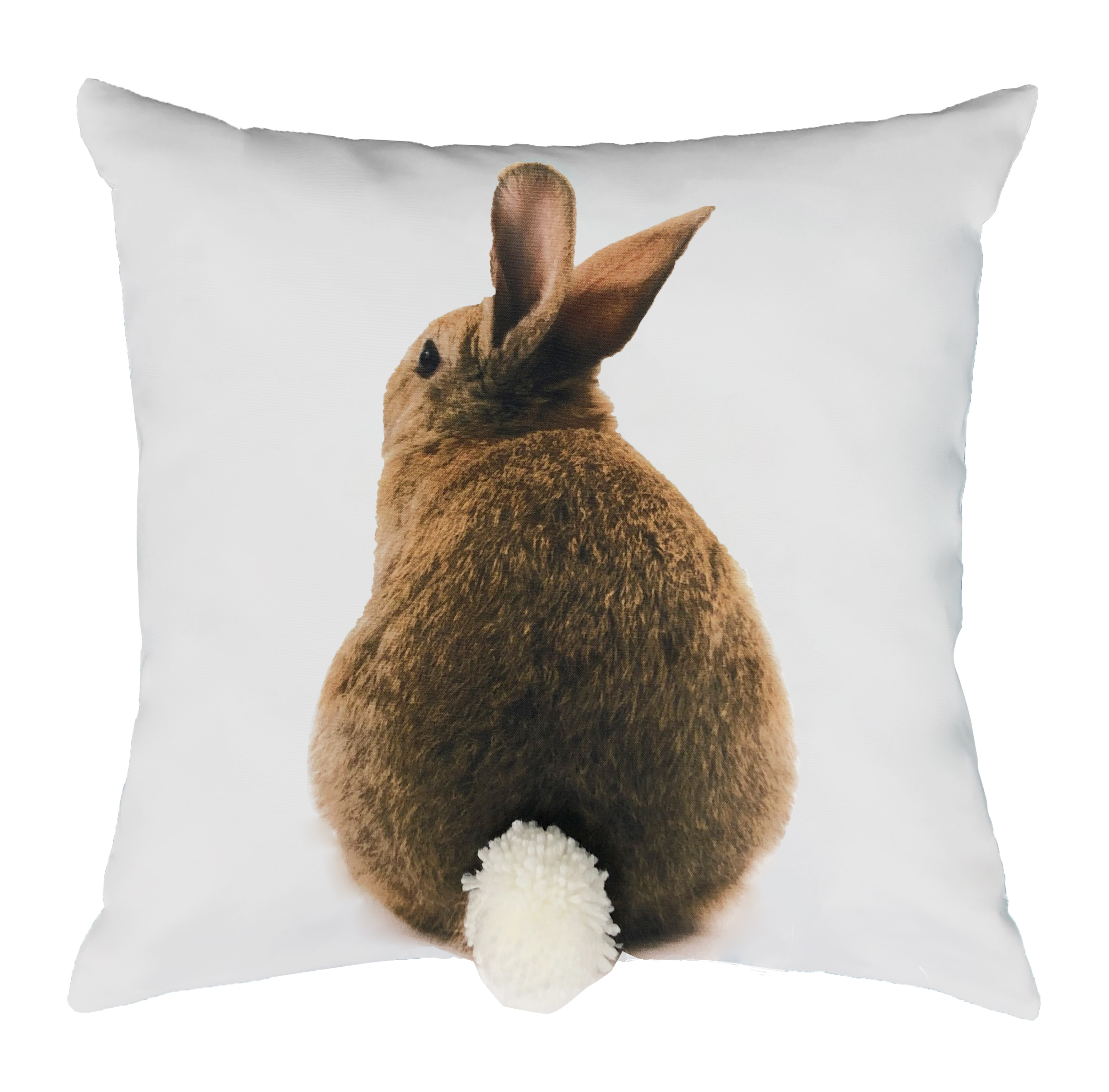 Bunny Buns Pillow Dark chocolate 18x18