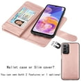 thumbnail image 3 of For Samsung Galaxy A15 A14 A03S A12 A13 A23 A53 A54 5G Case,Takfox Leather Wallet Case with ID Credit Card Holder Slots Folio Flip Kickstand Detachable Magnetic Phone Case & Carrying Wrist Strap, 3 of 8