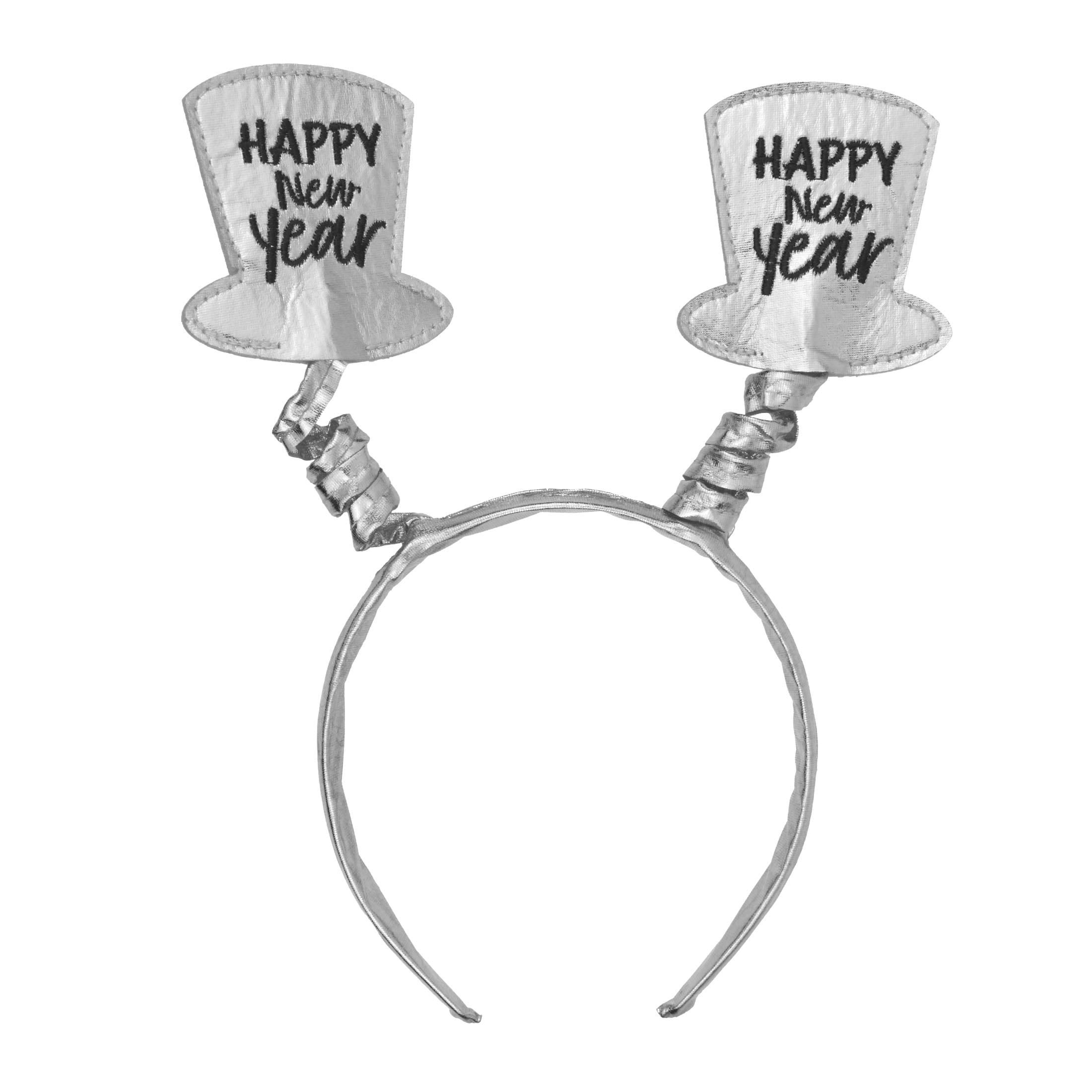 New Year Silver Hat Shaped Headband Boppers, 1 Piece, Festive Decorations, Way to Celebrate Style, Adult