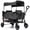 Grey, variant on Track Seven Wagon Stroller for 2 Kids, Foldable 2 Seater Wagon with 5-Point Harness, Removable Canopy, Side Zipper Door, All-Terrain PU Wheels, Adjustable Push/Pull Handles & Extra Storage, Black
