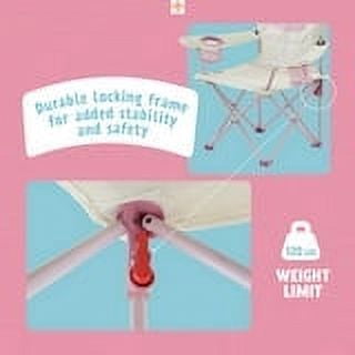 Firefly! Outdoor Gear Sparkle the Unicorn Kid's Camping Chair - Pink/Off-White Color