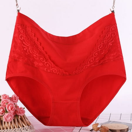 Exclusive Offers High Waisted Seamless Panties  Soft Breathable  Stretch Briefs  Comfortable Ladies Briefs  For Daily Wear  Seamless Underwear  Seamless Leggings  Casual Plus Romper|Cotton Red