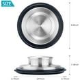 thumbnail image 2 of 2 tapones para fregadero de cocina, acero inoxidable, borde ancho grande de 3,35 pulgadas de diámetro. Ormromra DCF231, 2 of 7