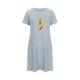 thumbnail image 5 of Camisón corto de talla grande para mujer, camisón de manga corta con estampado de pecho a la moda, camisón para mujer, 5 of 7