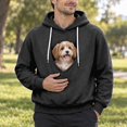 thumbnail image 4 of CONROSES Pet Pouch Hoodie for Men Kangaroo Pocket Puppy Cat Dog Hoodie Cozy Long Sleeve Warm Pet Carrier Hooded Sweatshirts, 4 of 9