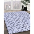 thumbnail image 3 of Ahgly Company Tapis Rond Lavable en Machine Intérieur Transitionnel Bleu Lavande, 5 Pieds Rond, 3 of 7